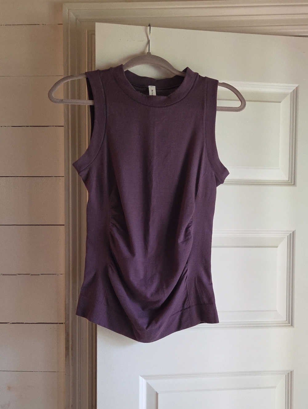 Athleta Plum Sleeveless Ruched Tank